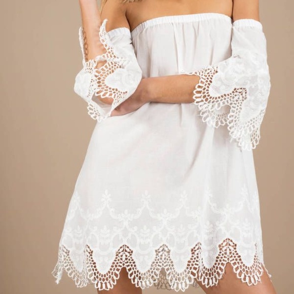 MINKPINK Other - MINKPINK Charlotte Broderie Off The Shoulder Dress